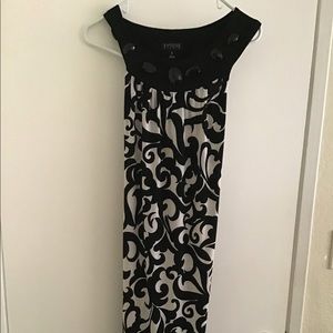 Sexy black and white dress